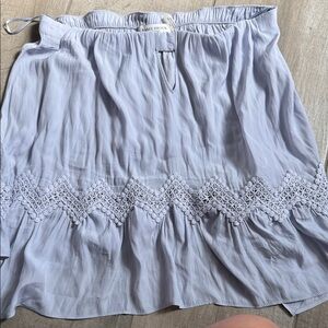 Ramy Brook Soft Gray Gathered Skirt